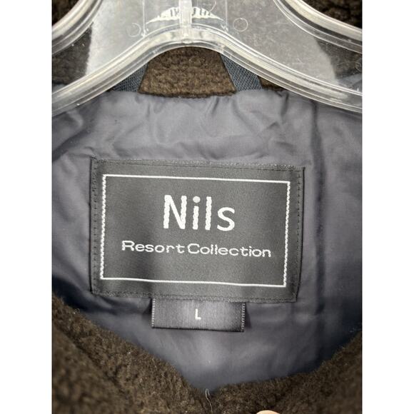 Nils Resort Collection Fleece Jacket Brown Large Cozycore Button Front Lined - Picture 10 of 13
